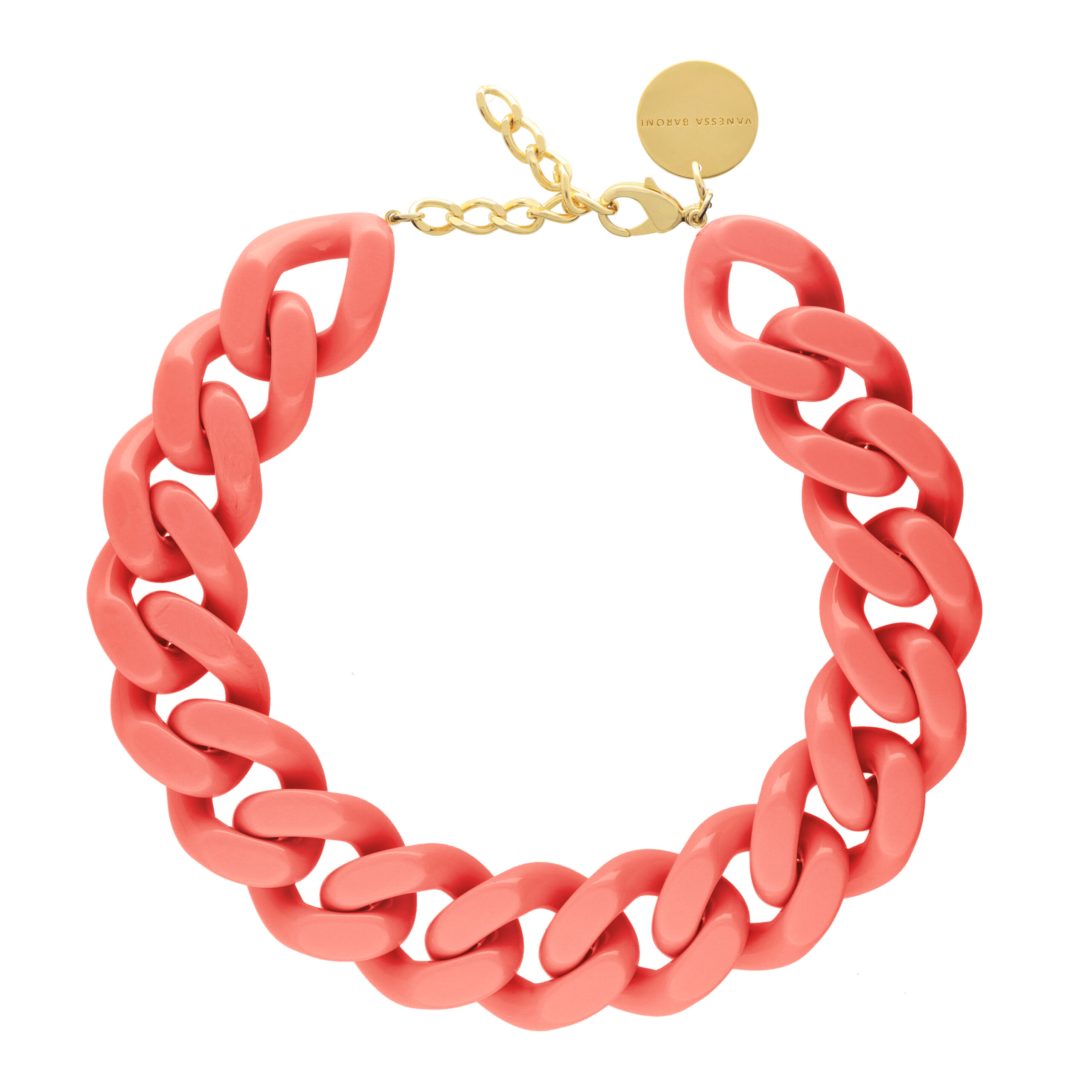 Collier Big Flat Chain – Rose