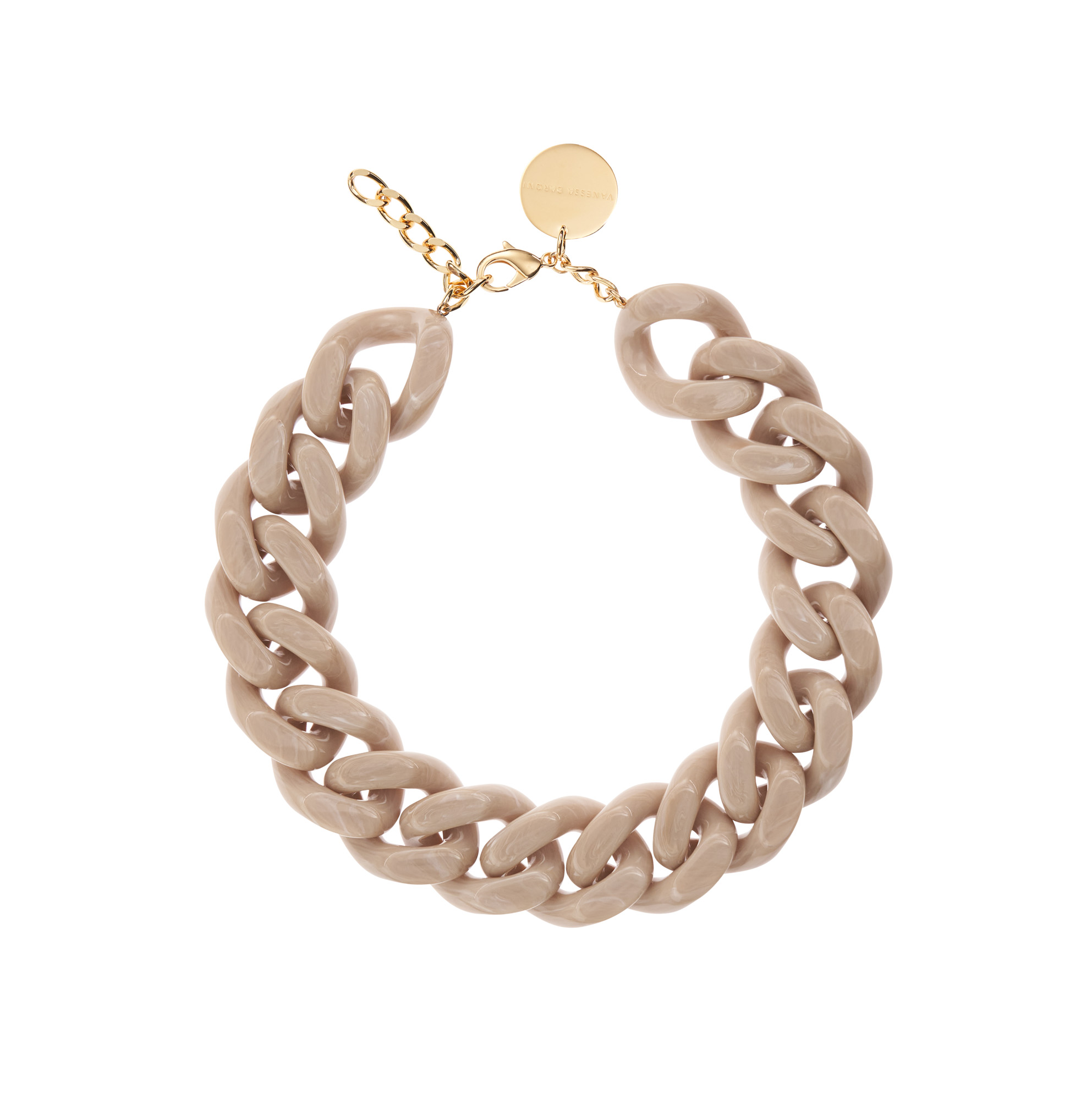 Collier Big Flat Chain – Sand Marble